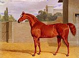 A Chestnut Racehorse in a Stable Yard by John Frederick Herring Snr